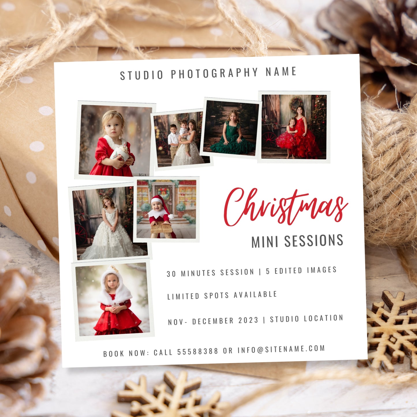 Christmas Mini Session Template