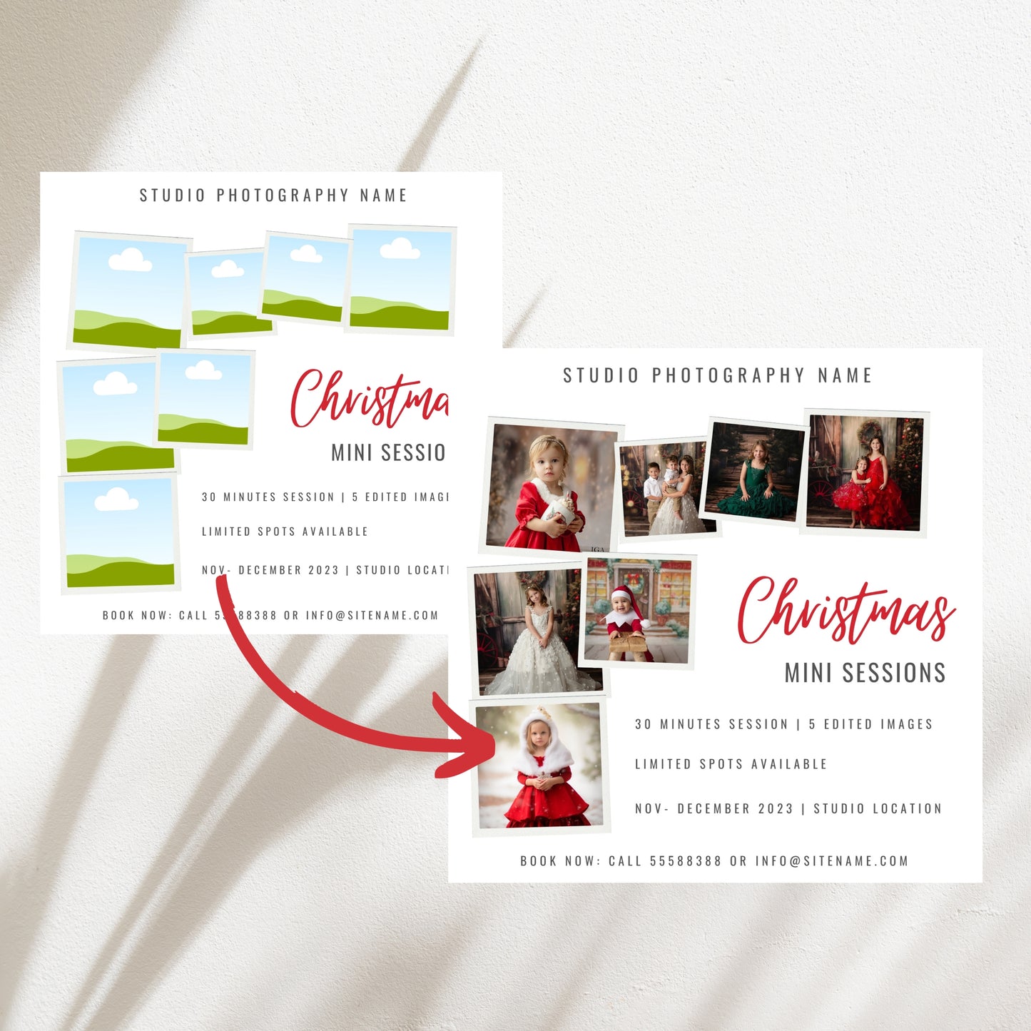 Christmas Mini Session Template