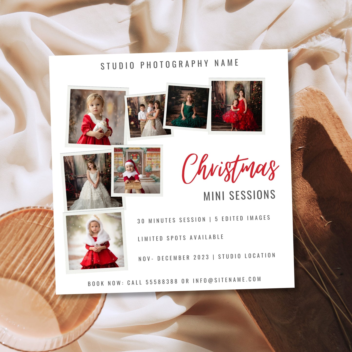 Christmas Mini Session Template