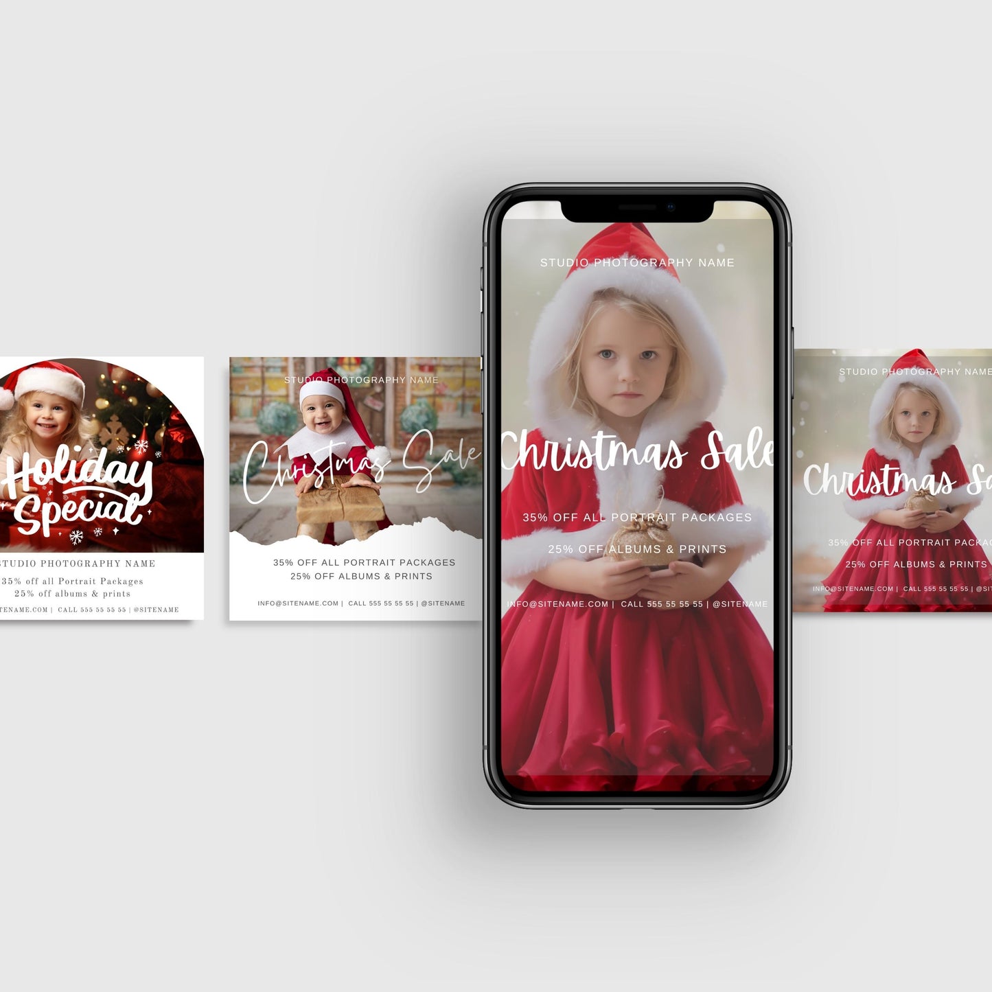 Bundle Christmas Sale Canva Templates