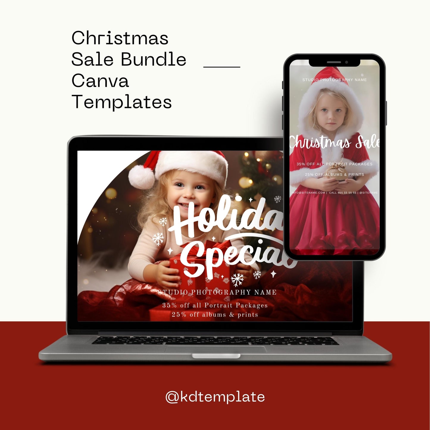 Bundle Christmas Sale Canva Templates