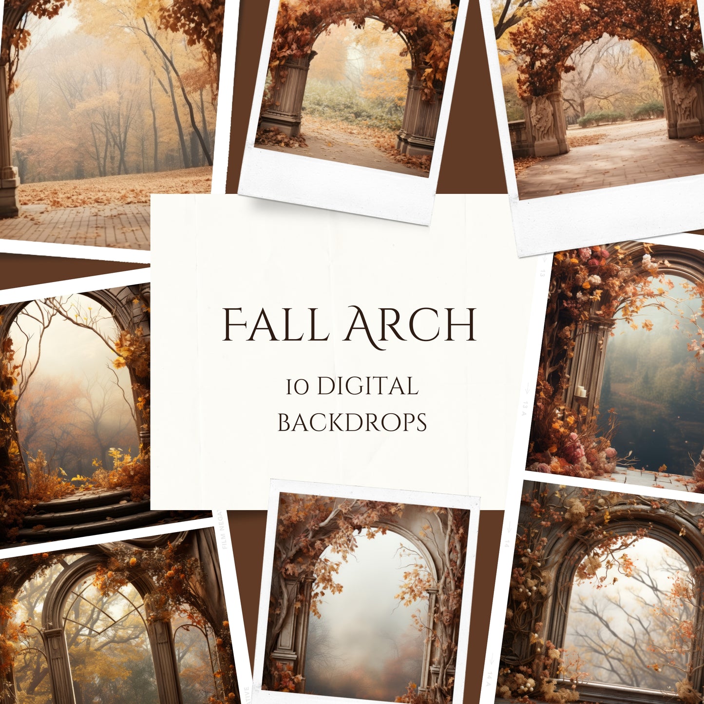 Fall Arch Digital Backdrops