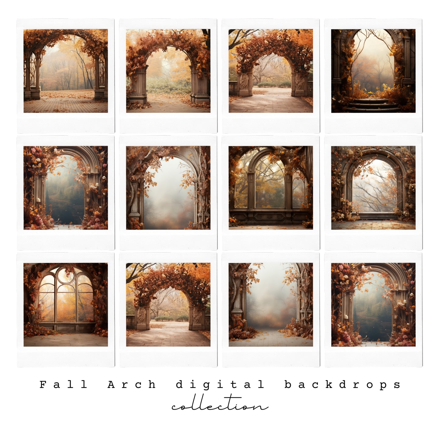 Fall Arch Digital Backdrops