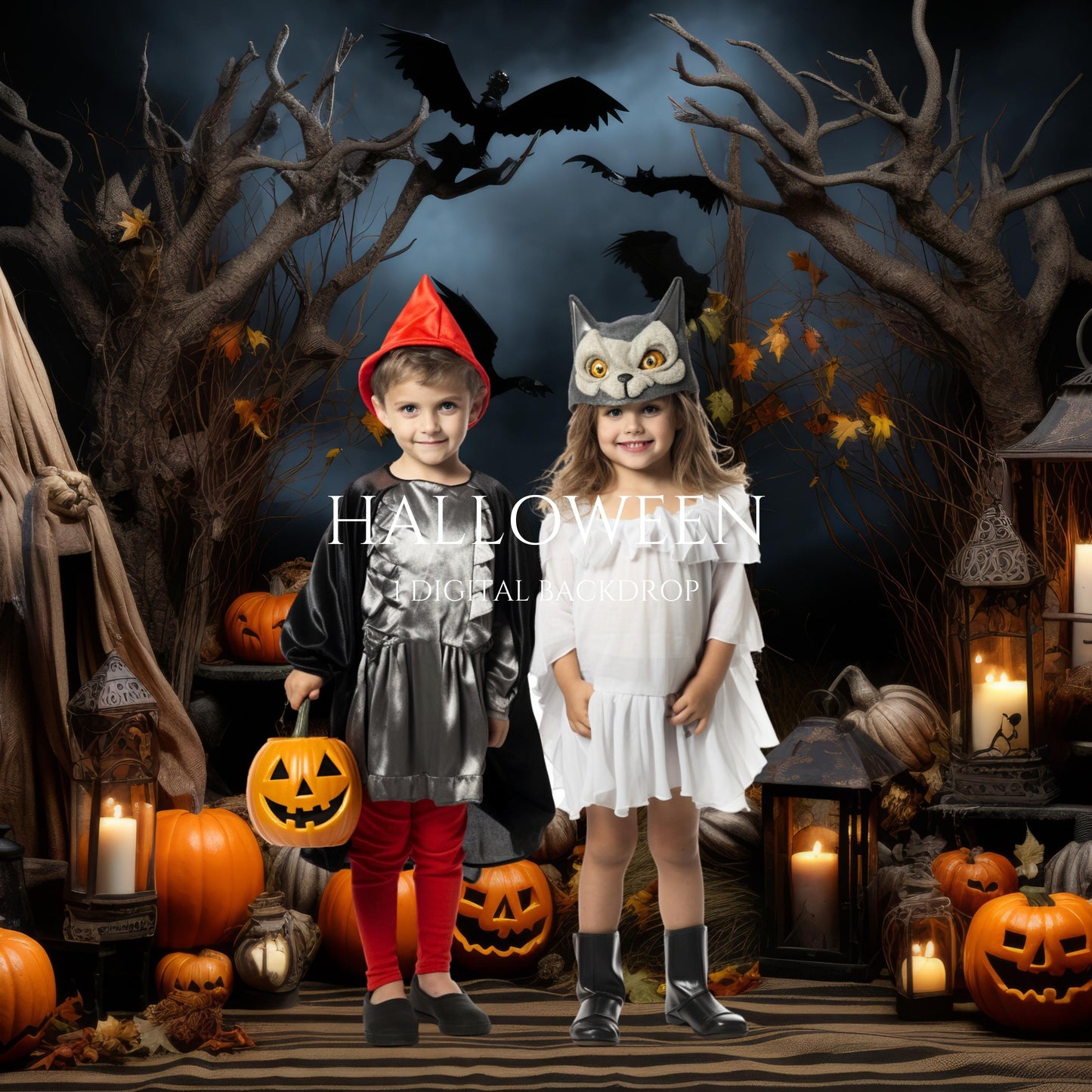 Halloween Digital Backdrop