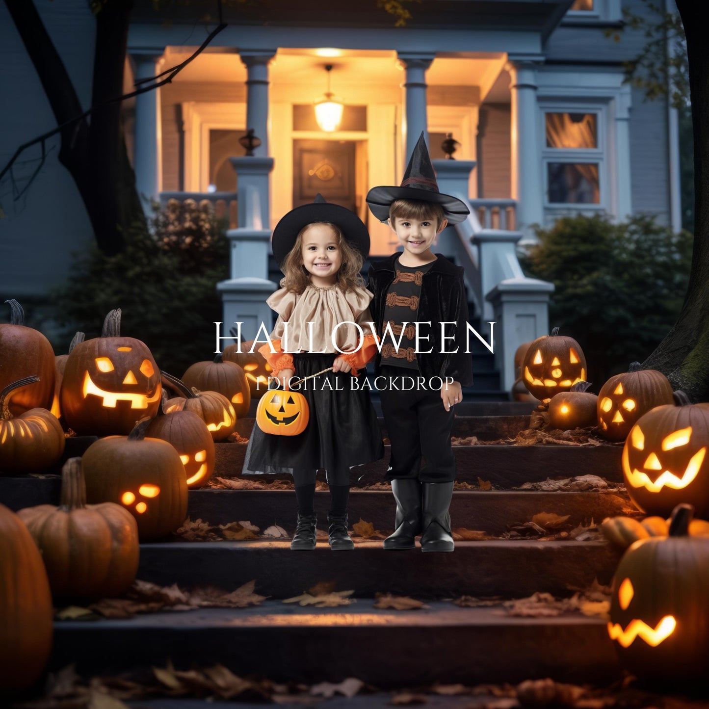 Halloween Digital Backdrop