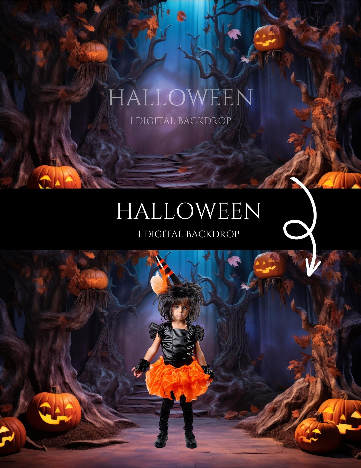 Halloween Digital Backdrop