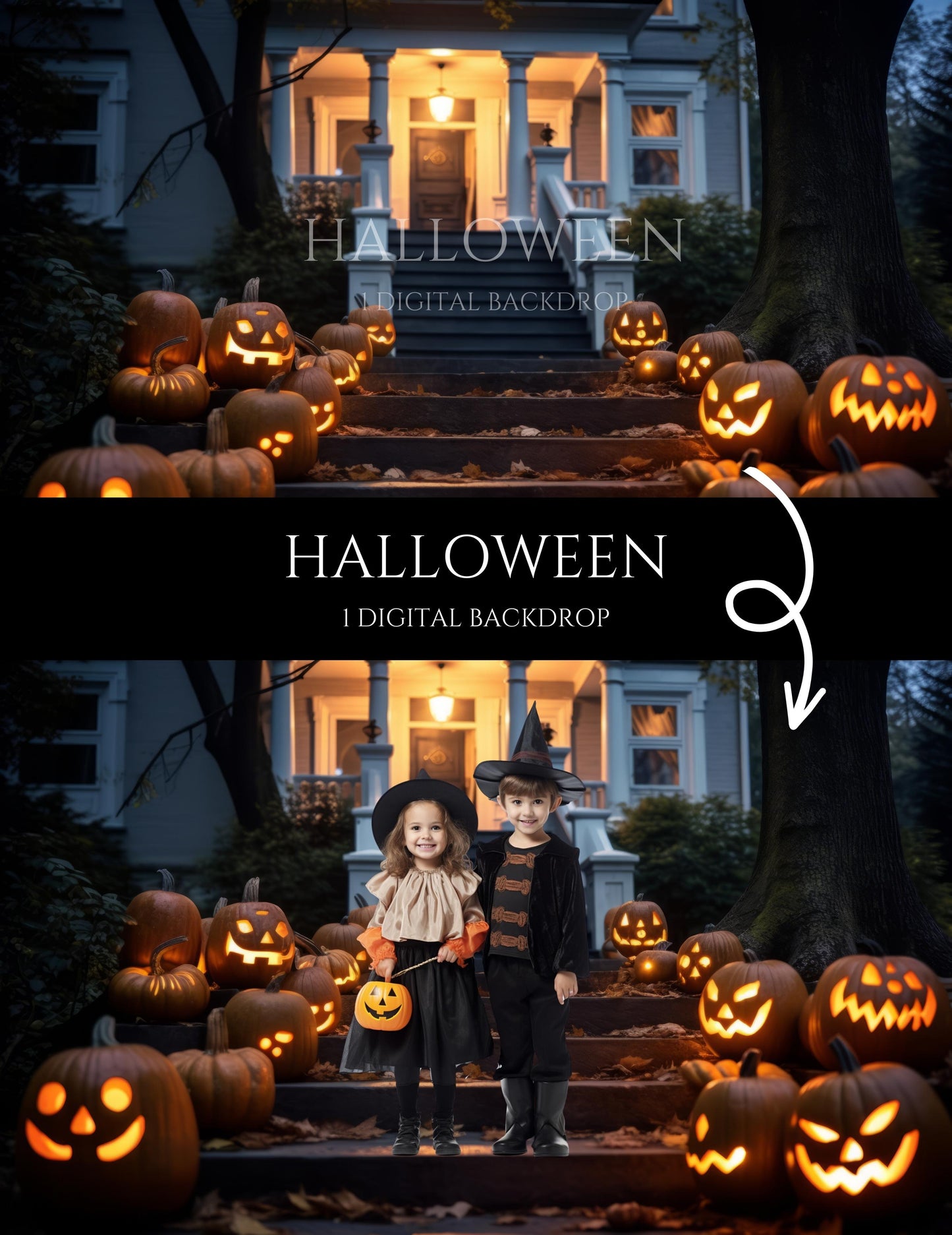 Halloween Digital Backdrop