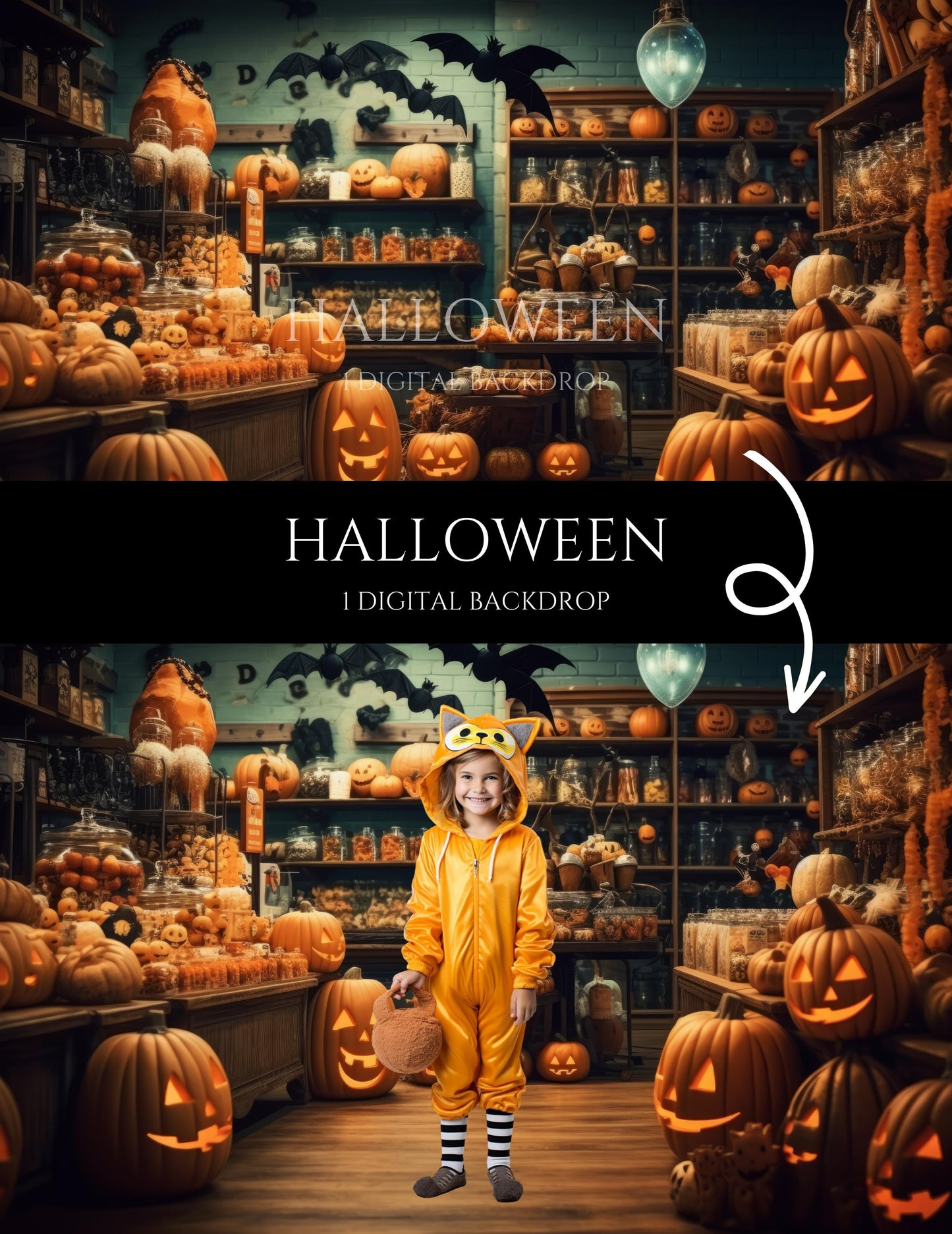 Halloween Digital Backdrop