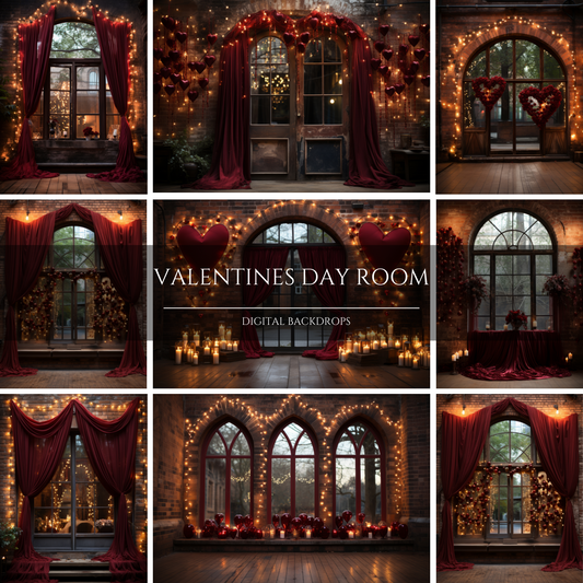 Valentine Room Digital Backdrops