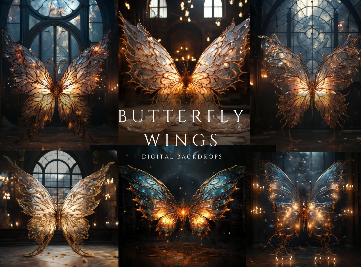 Butterfly Wings Digital Backdrops