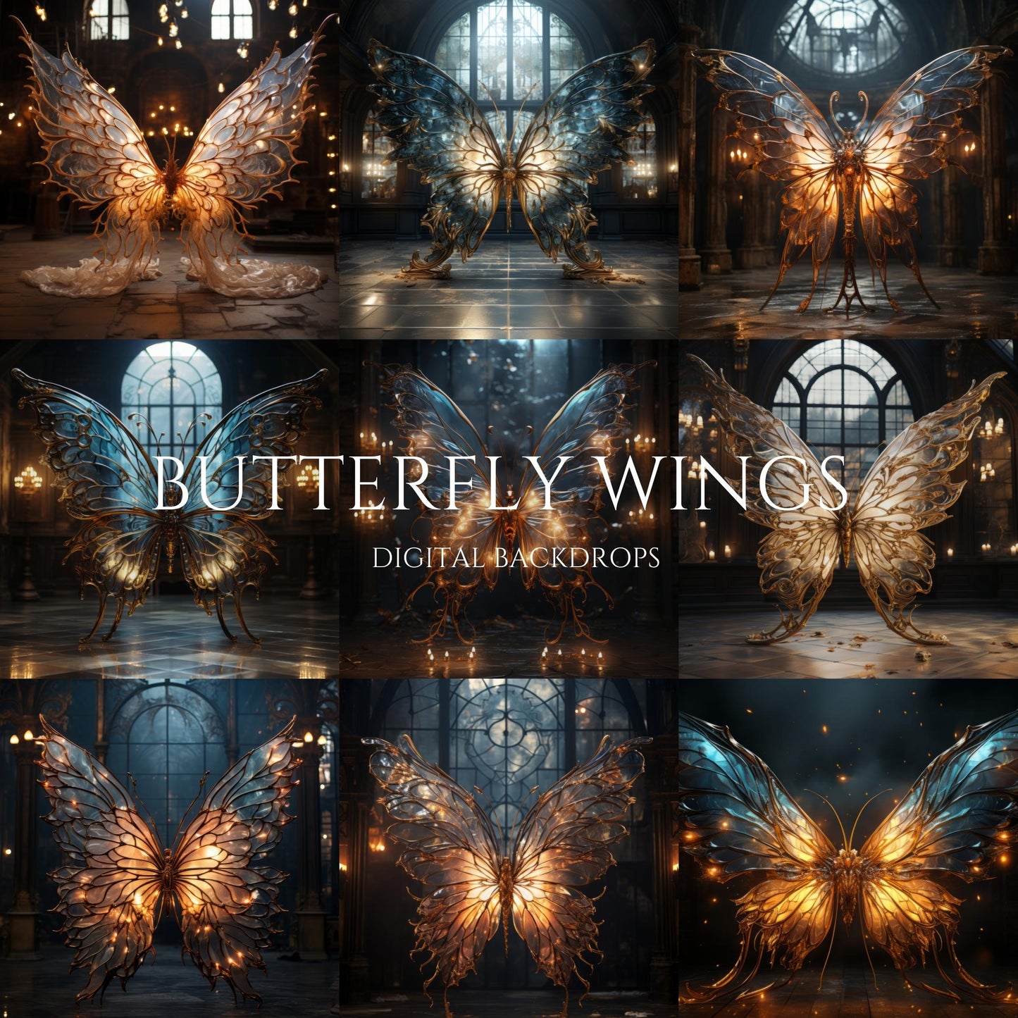 Butterfly Wings Digital Backdrops