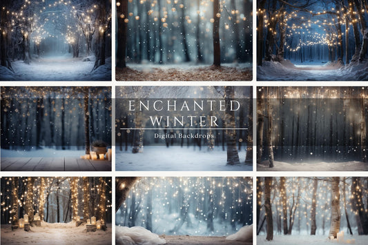 Enchanted Winter Digital Backdrops