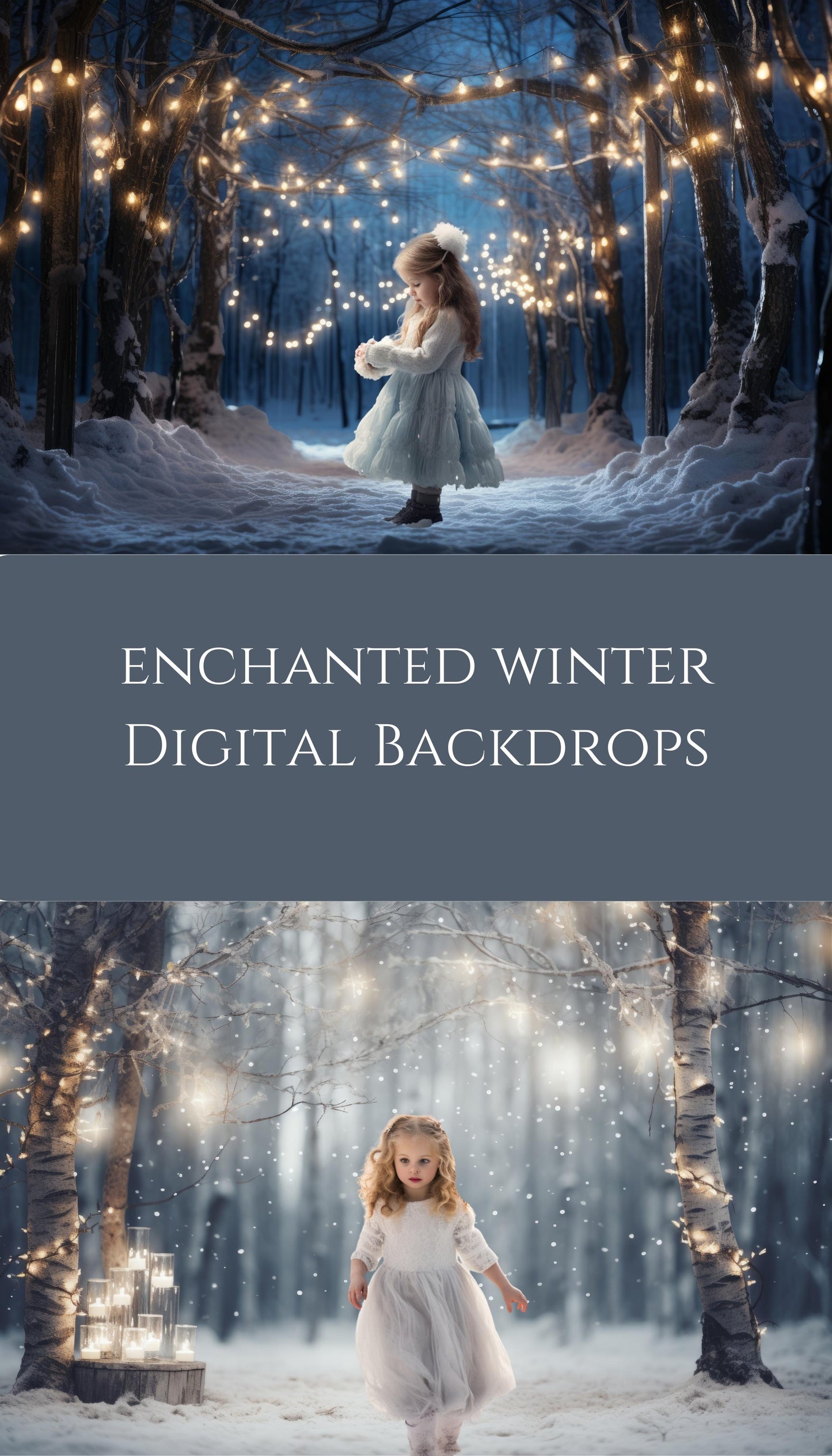 Enchanted Winter Digital Backdrops