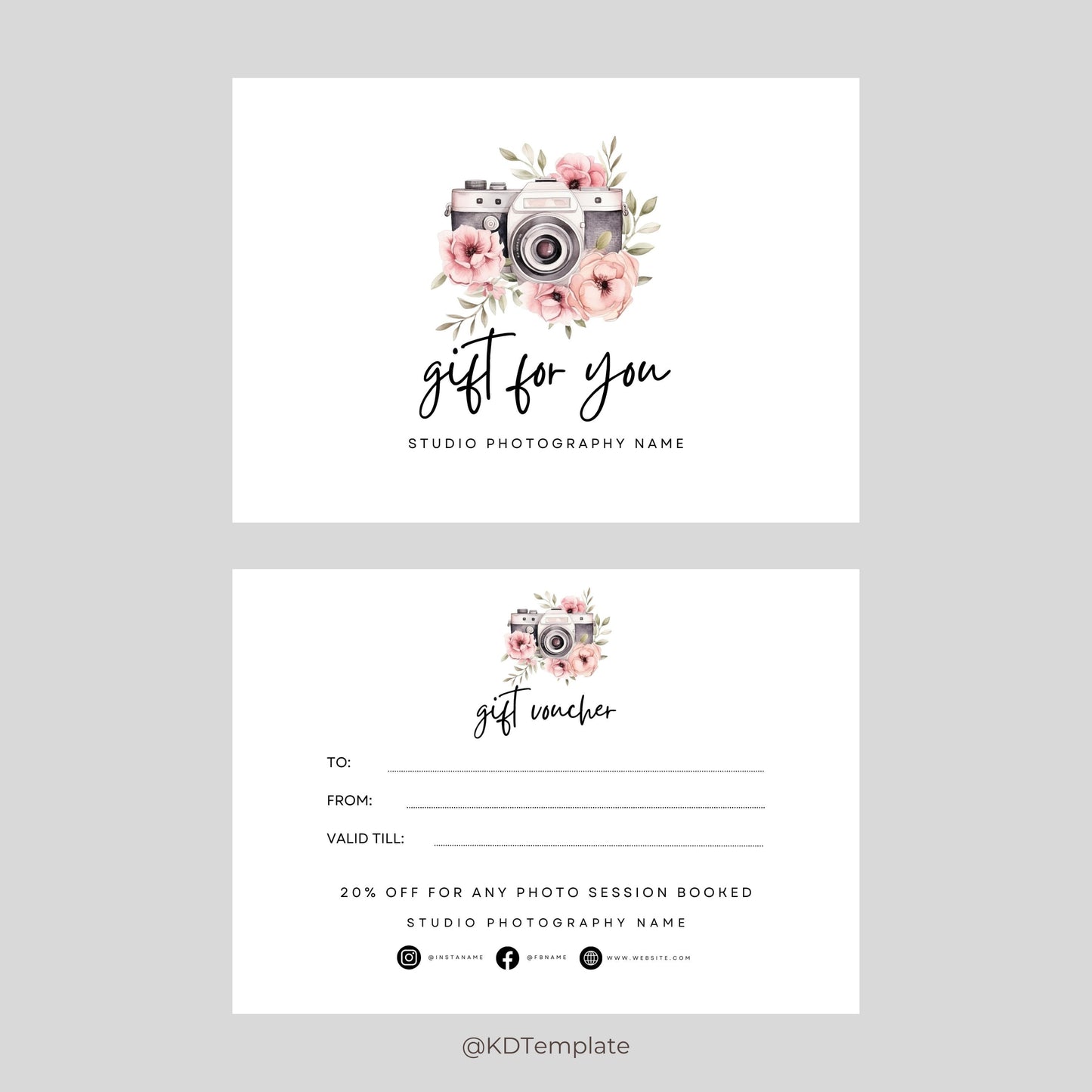 Photography Gift Certificate Template