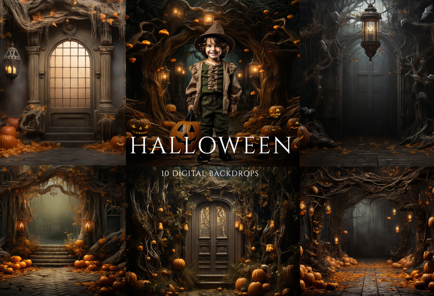 Halloween Digital Backdrops