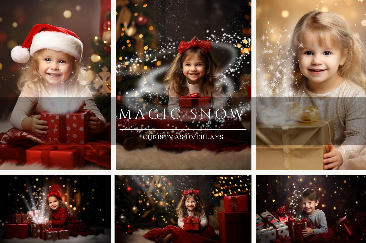 Magic Snow Christmas Photoshop Overlays