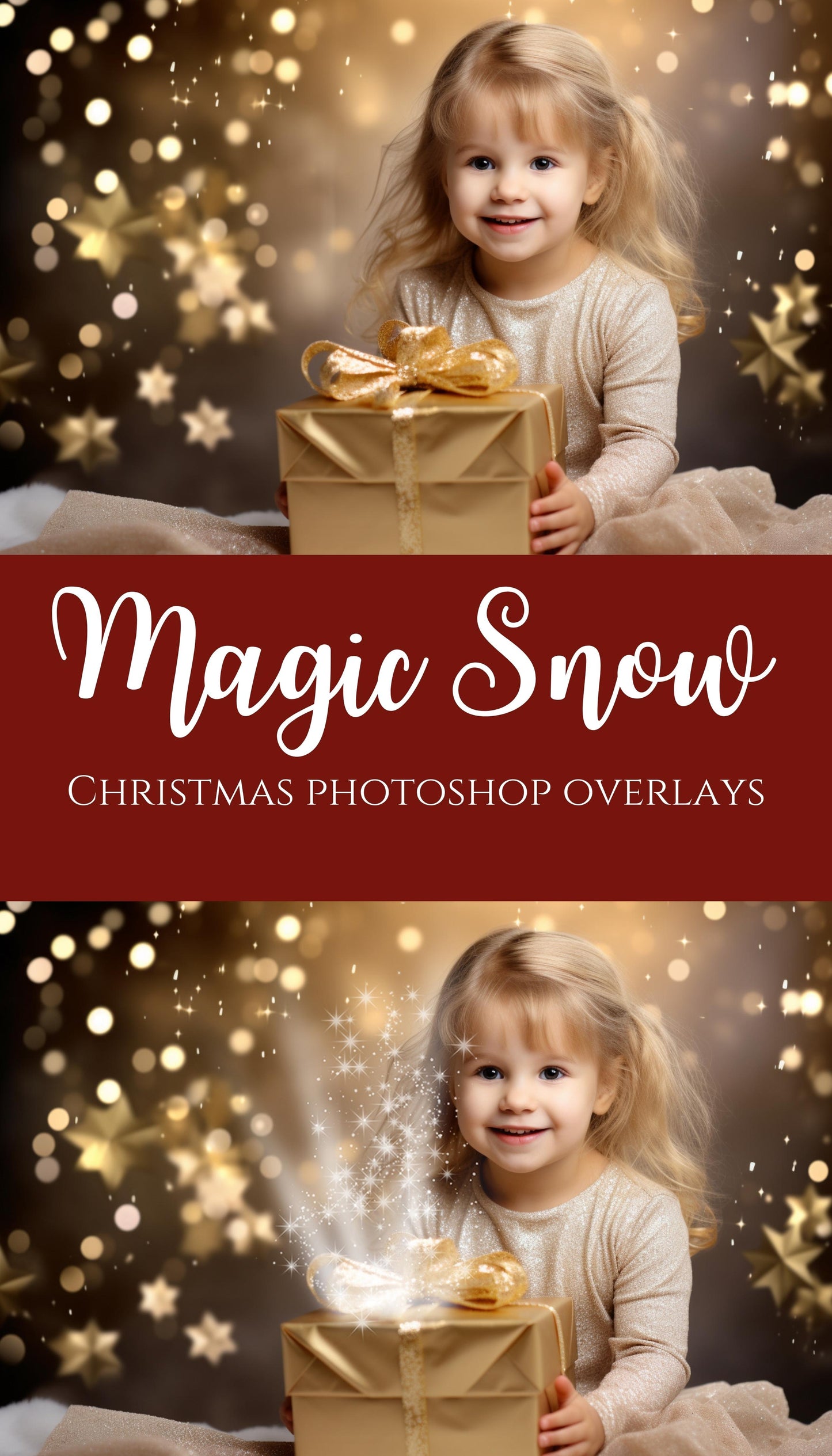 Magic Snow Christmas Photoshop Overlays