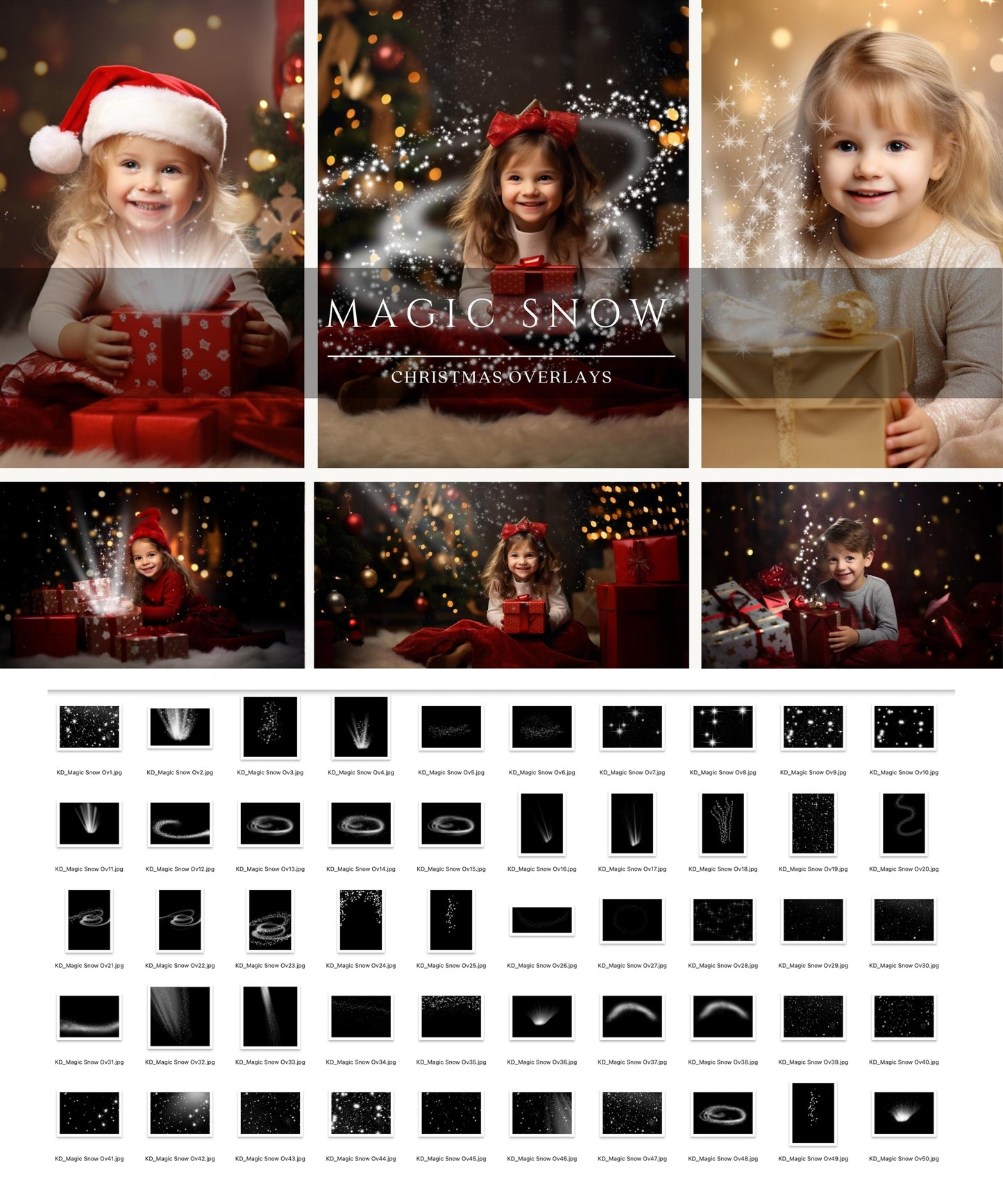 Magic Snow Christmas Photoshop Overlays