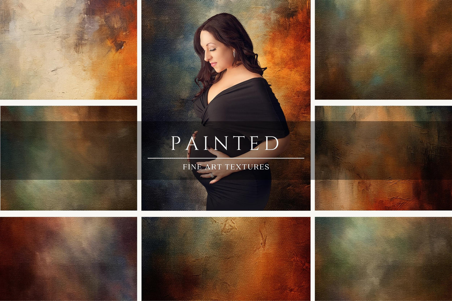 Painted Canvas Fine Art Portrait Textures