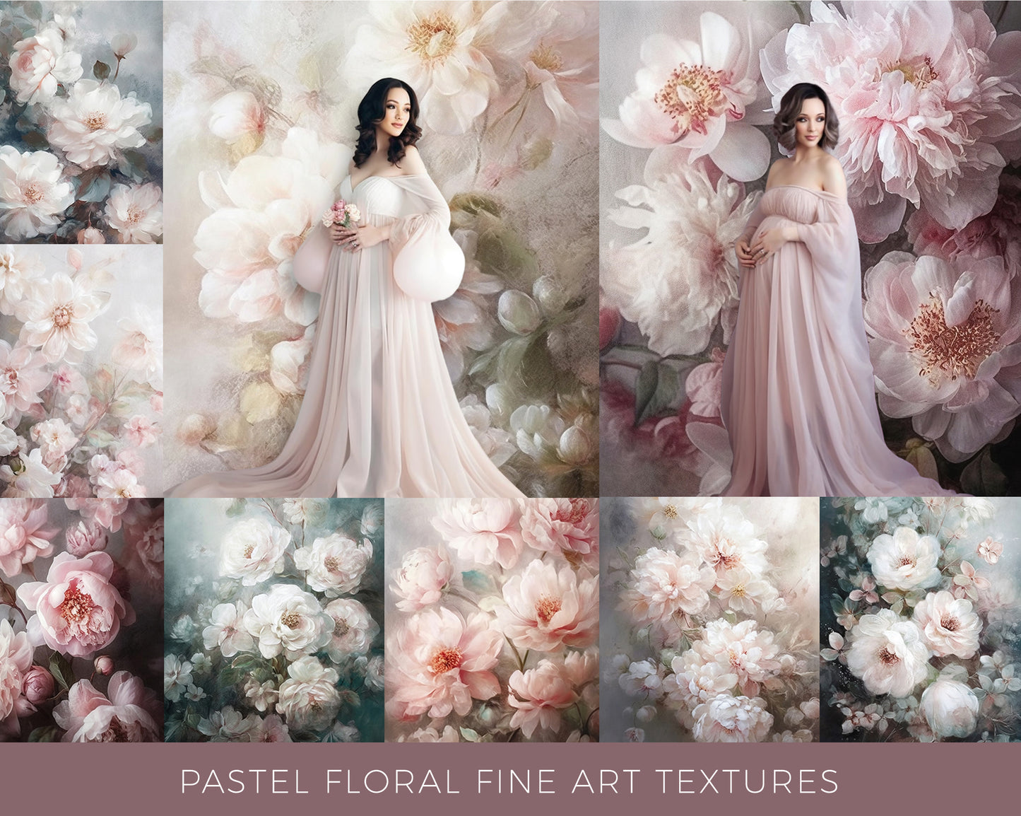 16 Pastel Flowers Fine Art Textures
