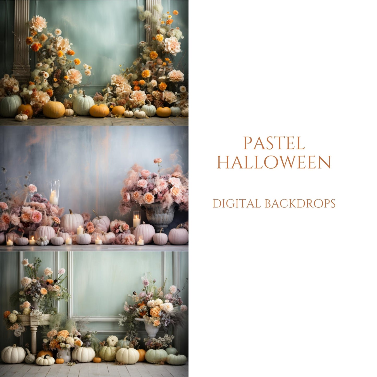 Pastel Halloween Digital Backdrops