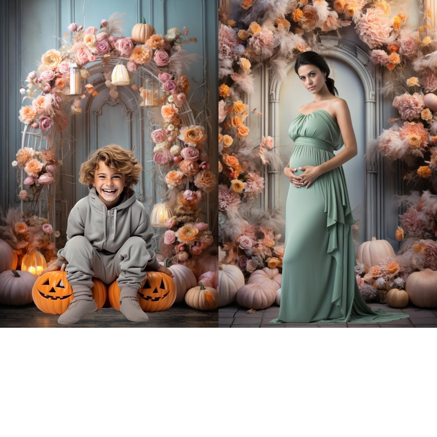 Pastel Halloween Digital Backdrops