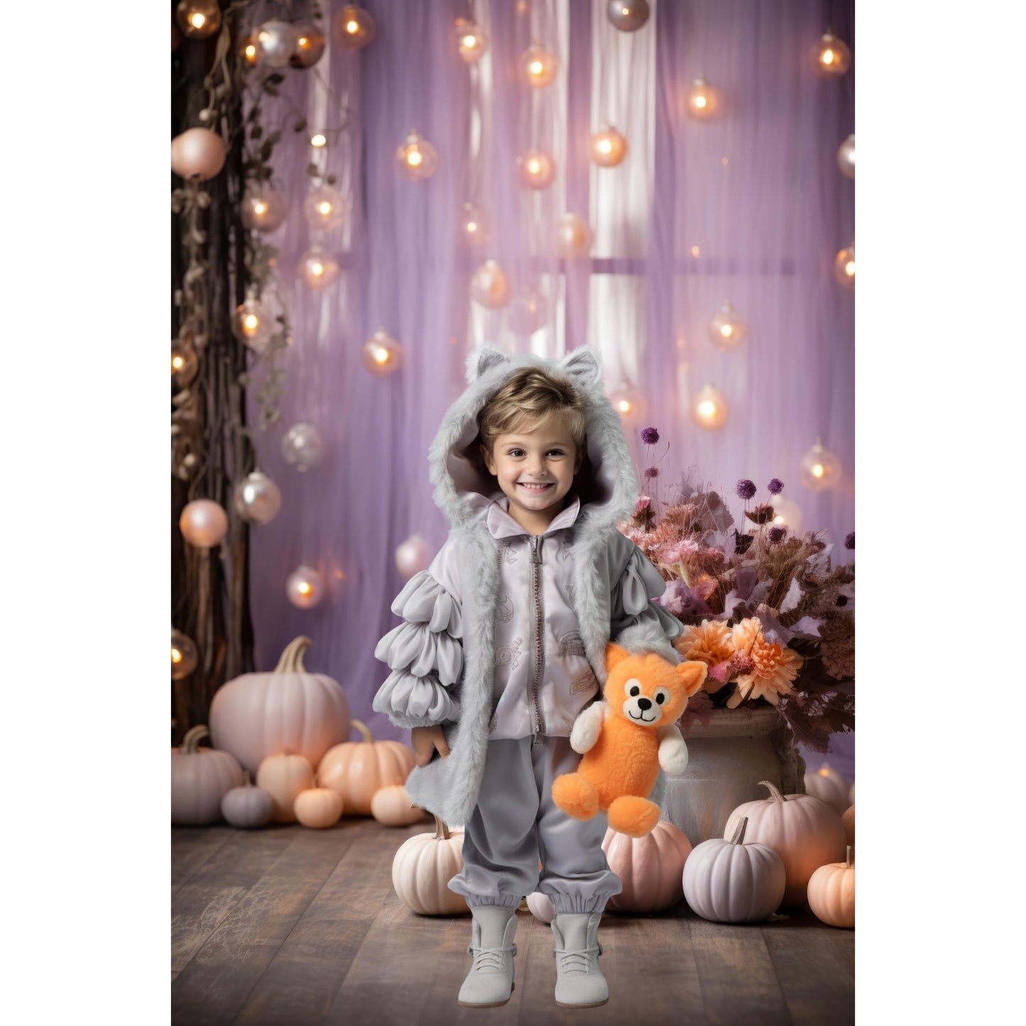 Pink and Purple Pastel Halloween Digital Backdrops