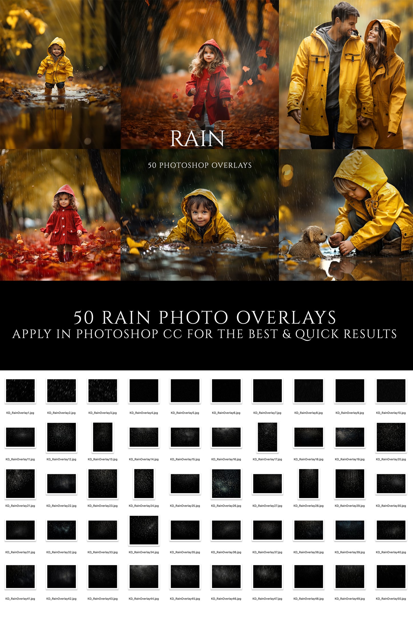 Rain Photo Overlays