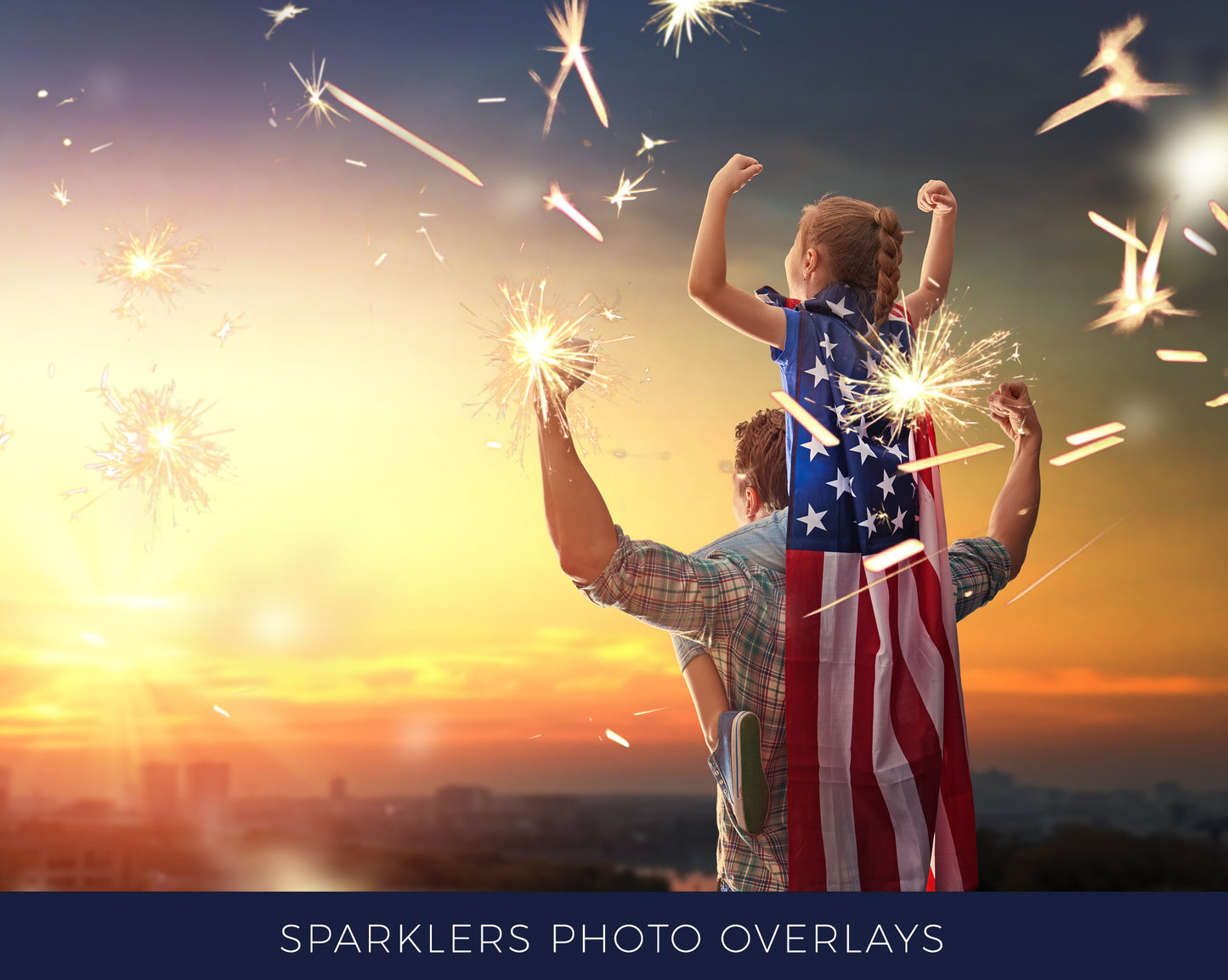 Sparklers 4th of July Photo Overlays