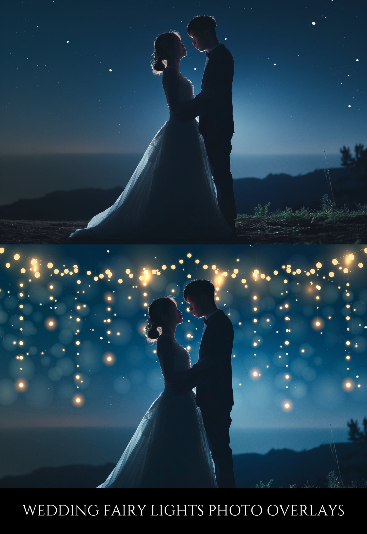 Wedding String Fairy Light Overlays