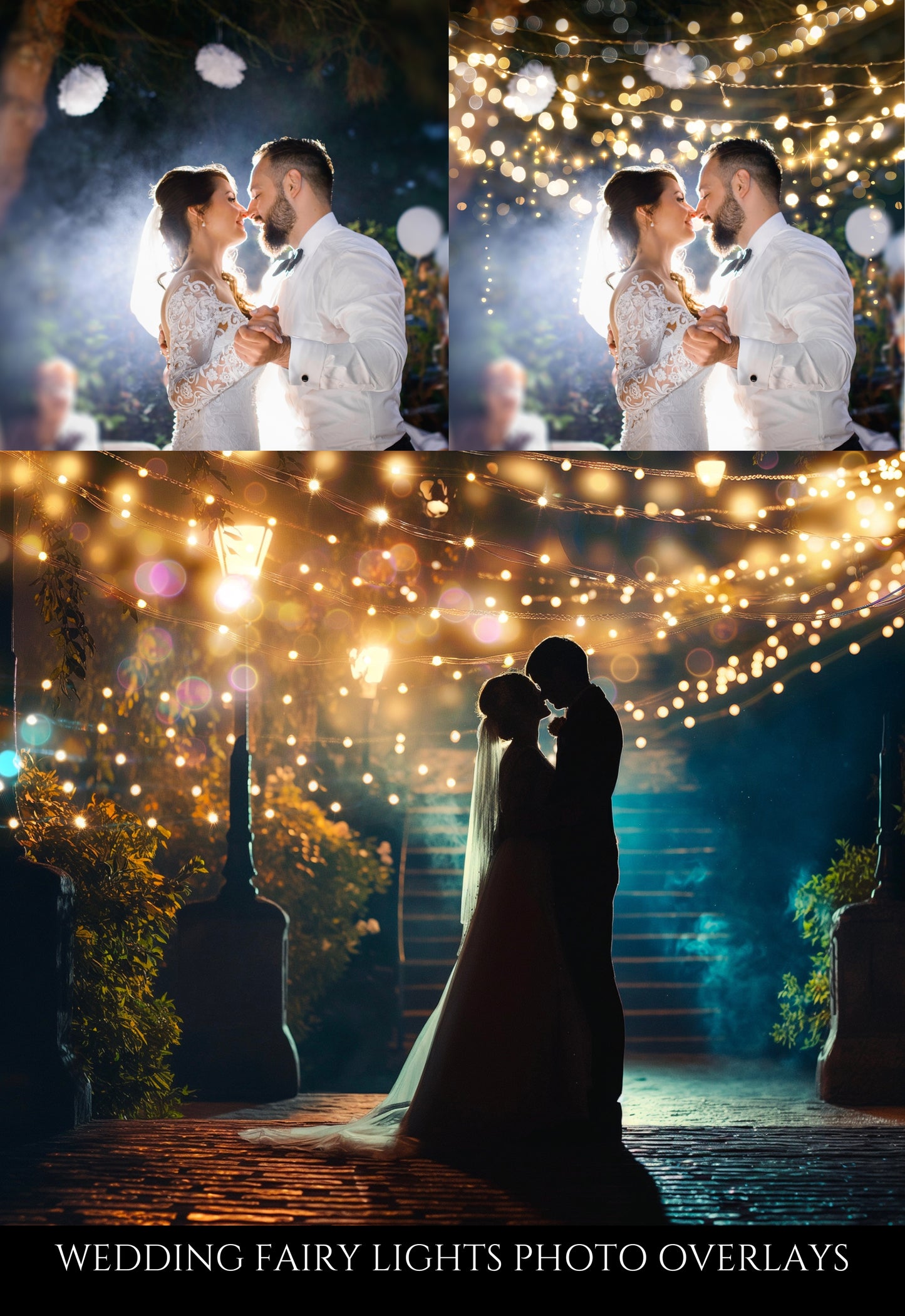 Wedding String Fairy Light Overlays