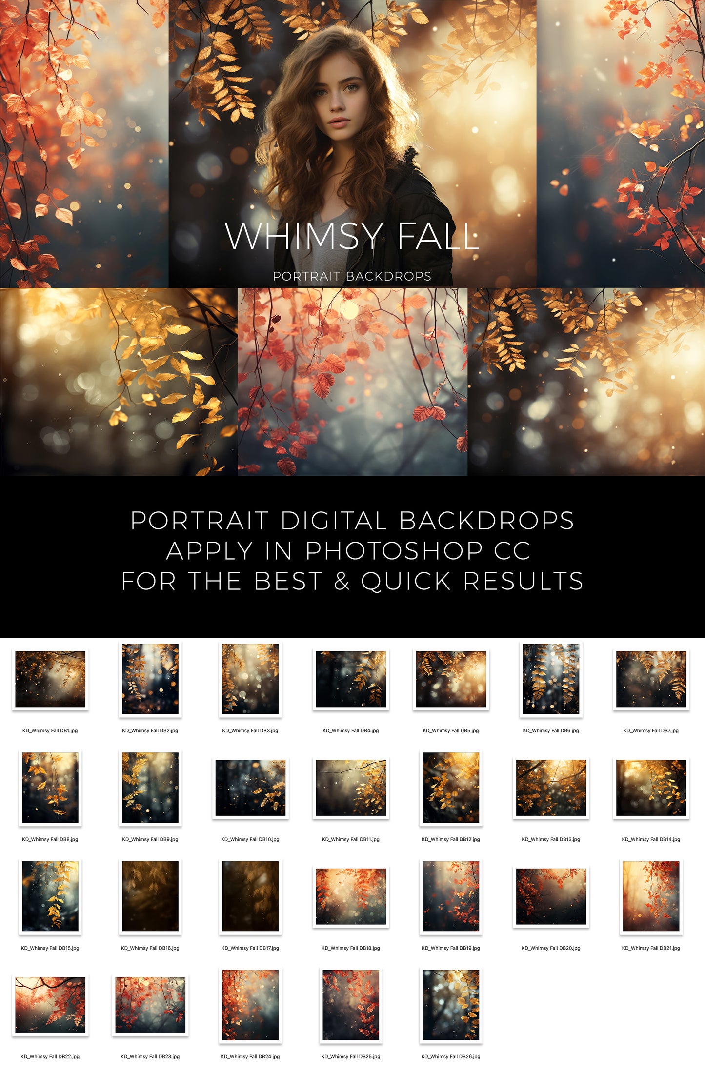 Whimsy Fall Portrait Backdrops