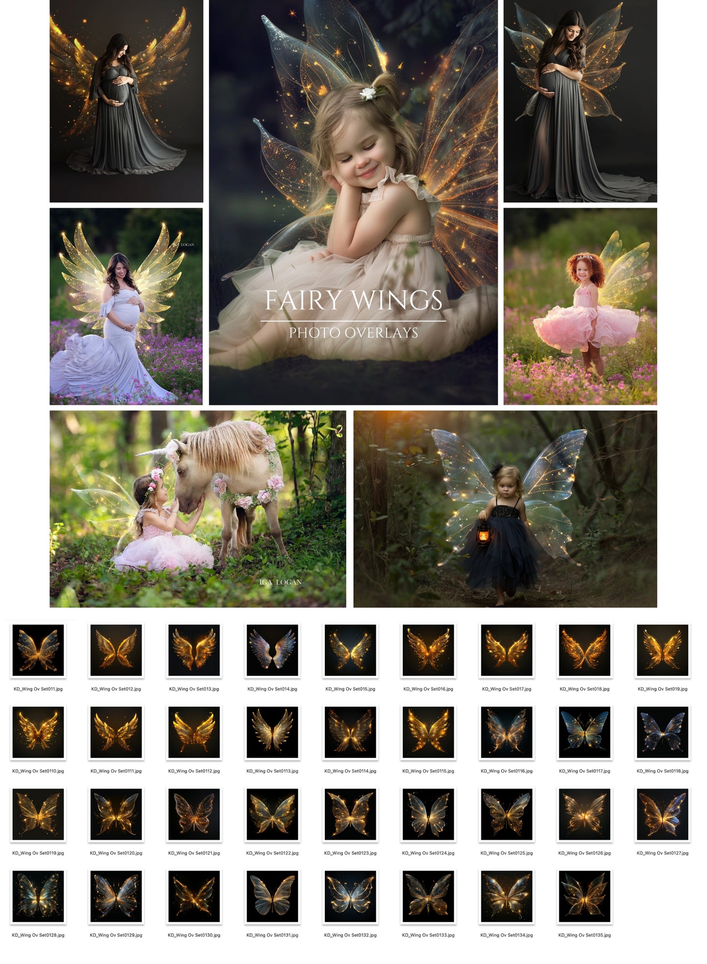 Fairy Wings Photo Overlays