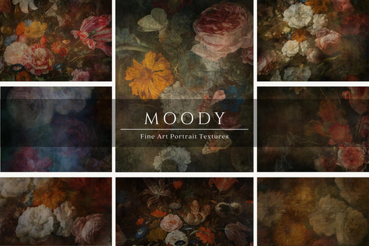 Moody VIntage Floral Fine Art Portrait Textures