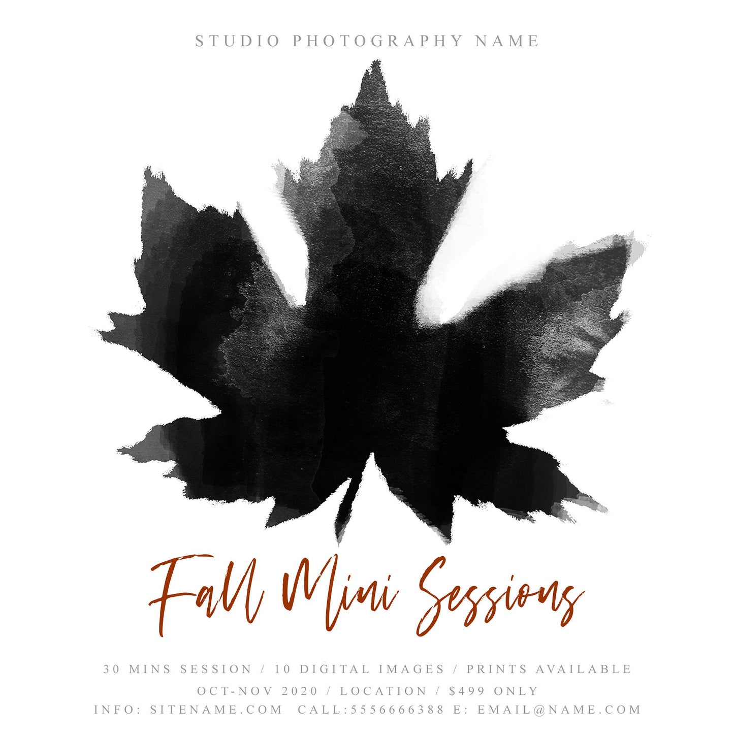 Fall Mini Session Template