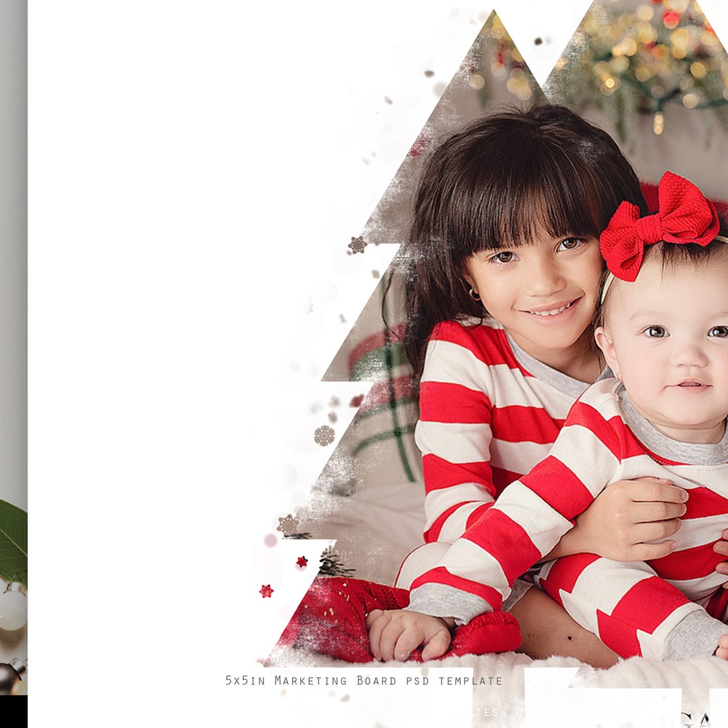 Christmas Mini Session, Photoshop Template