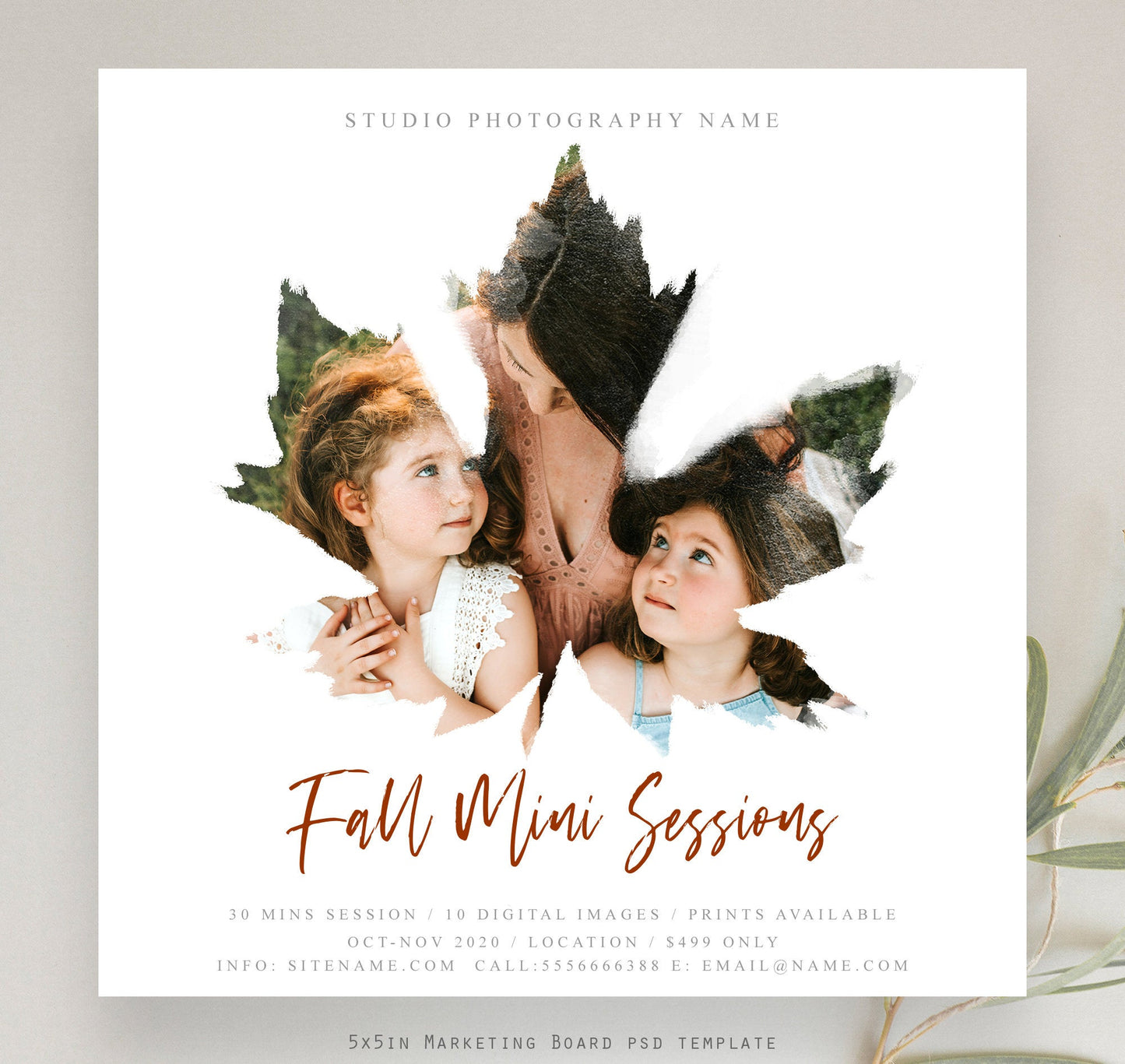 Fall Mini Session Template
