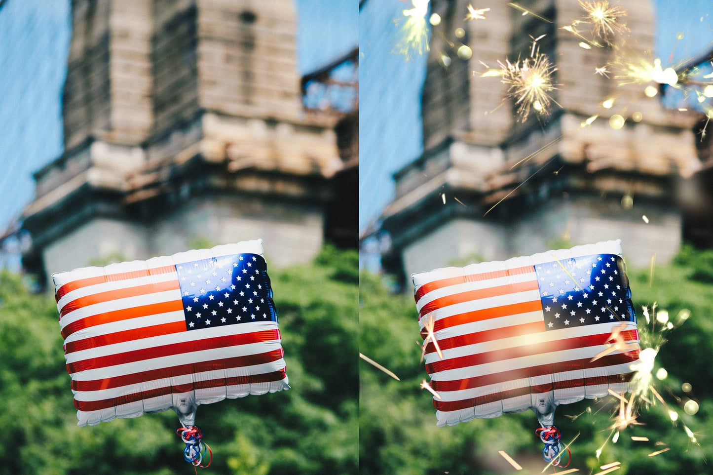 Sparklers 4th of July Photo Overlays