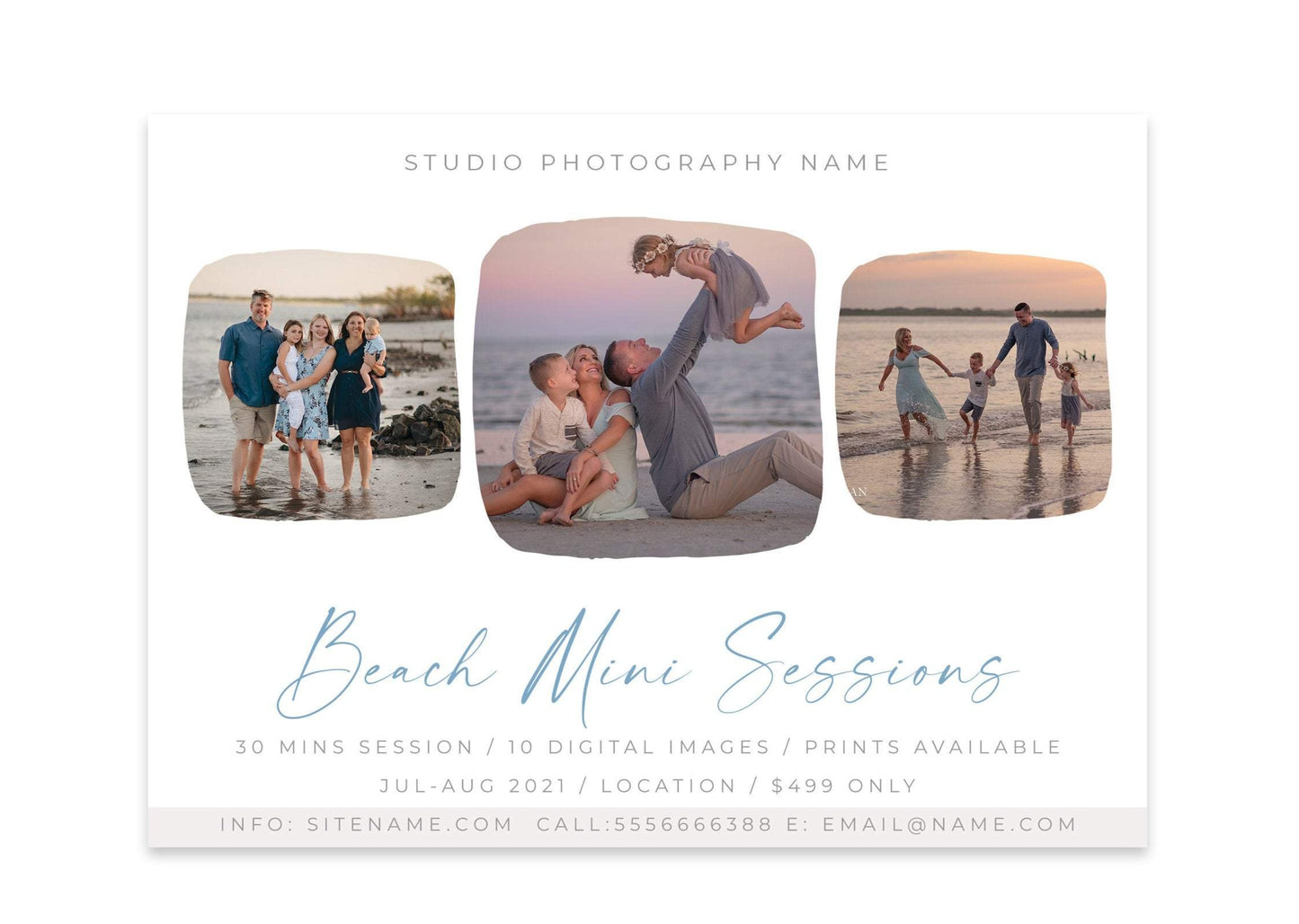 Beach Mini Session Template
