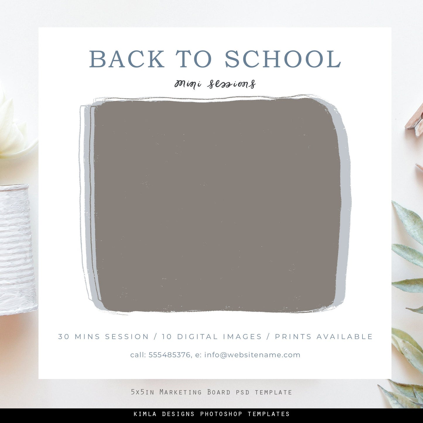 Back to School Mini Session Template