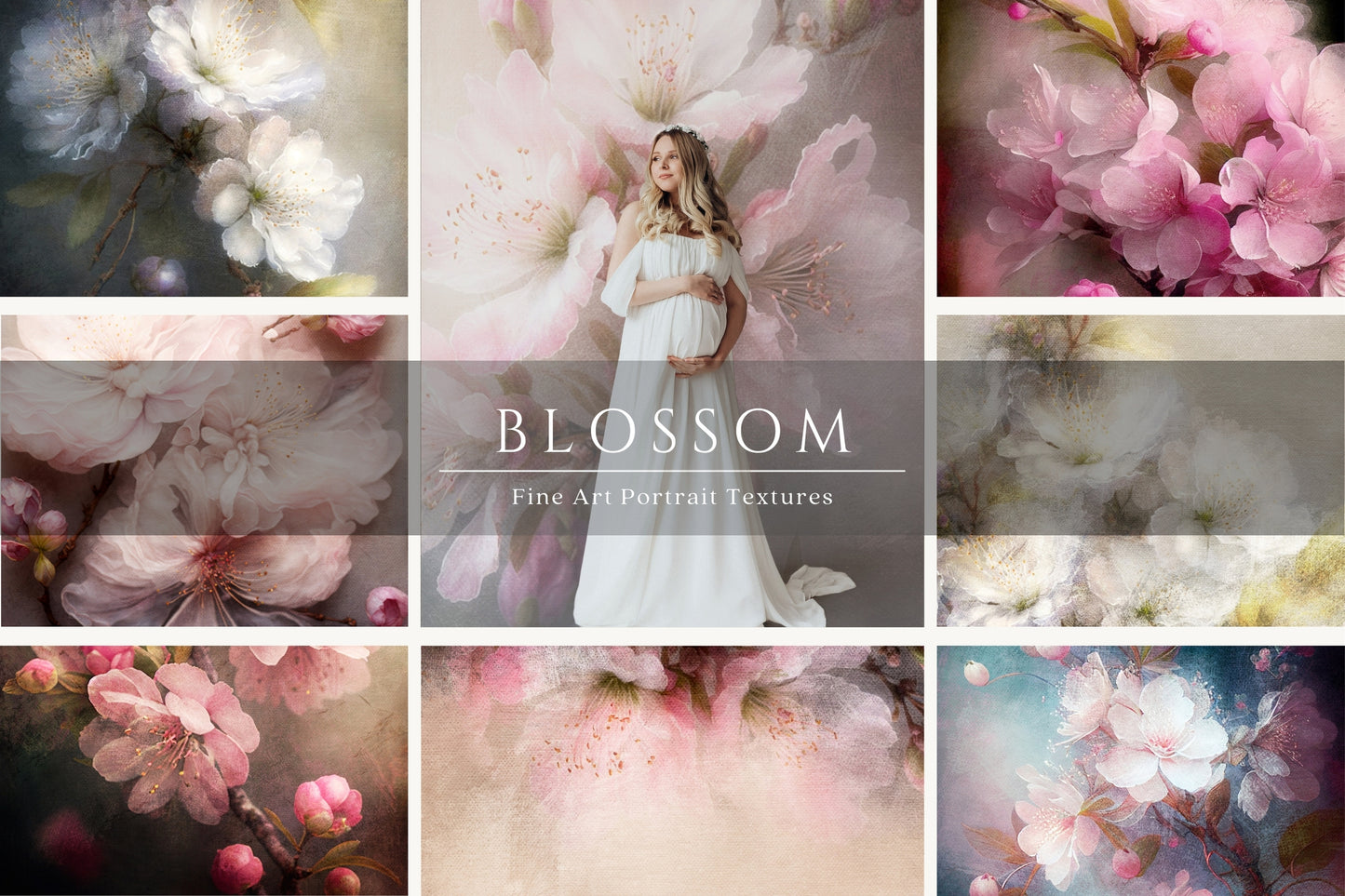 9 Blossom Fine Art Portrait Textures