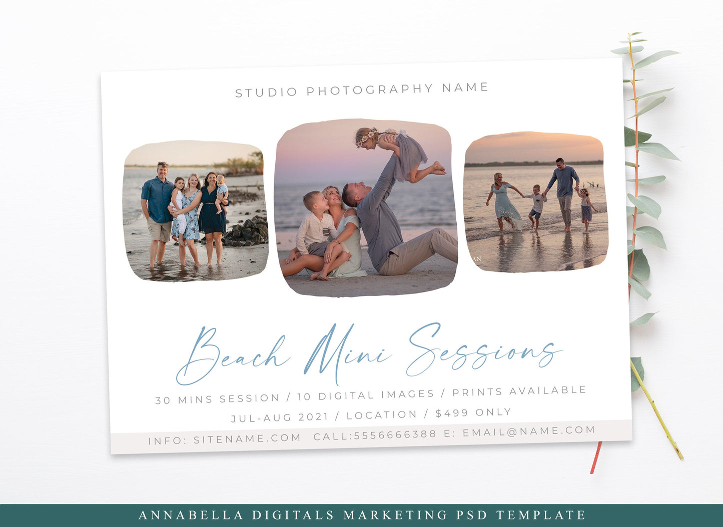 Beach Mini Session Template