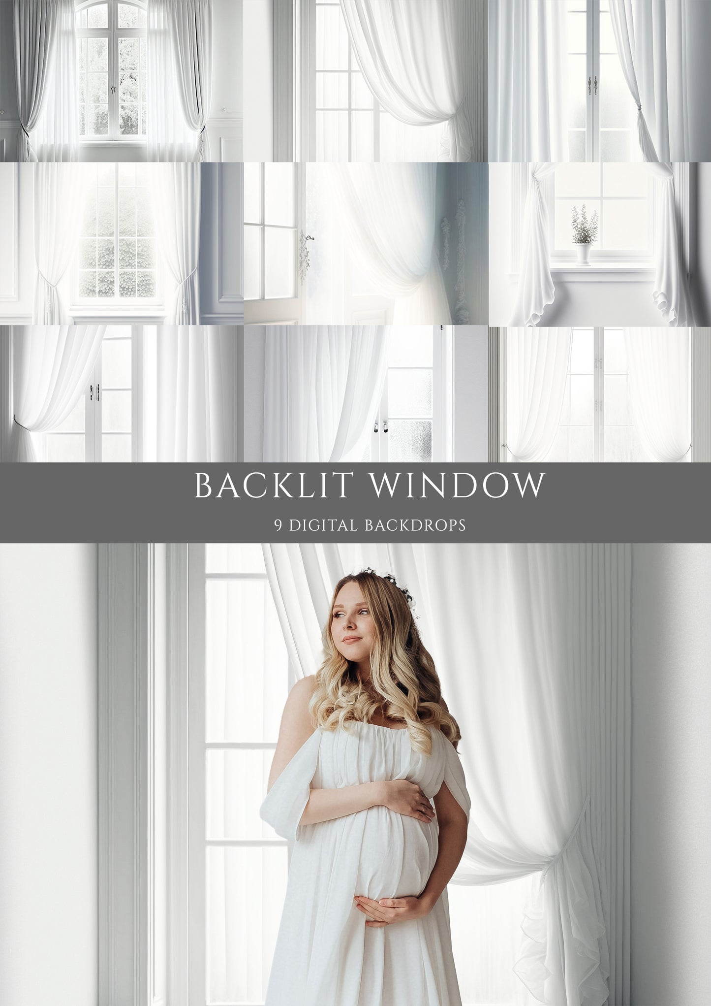 Backlit Window Digital Backdrops