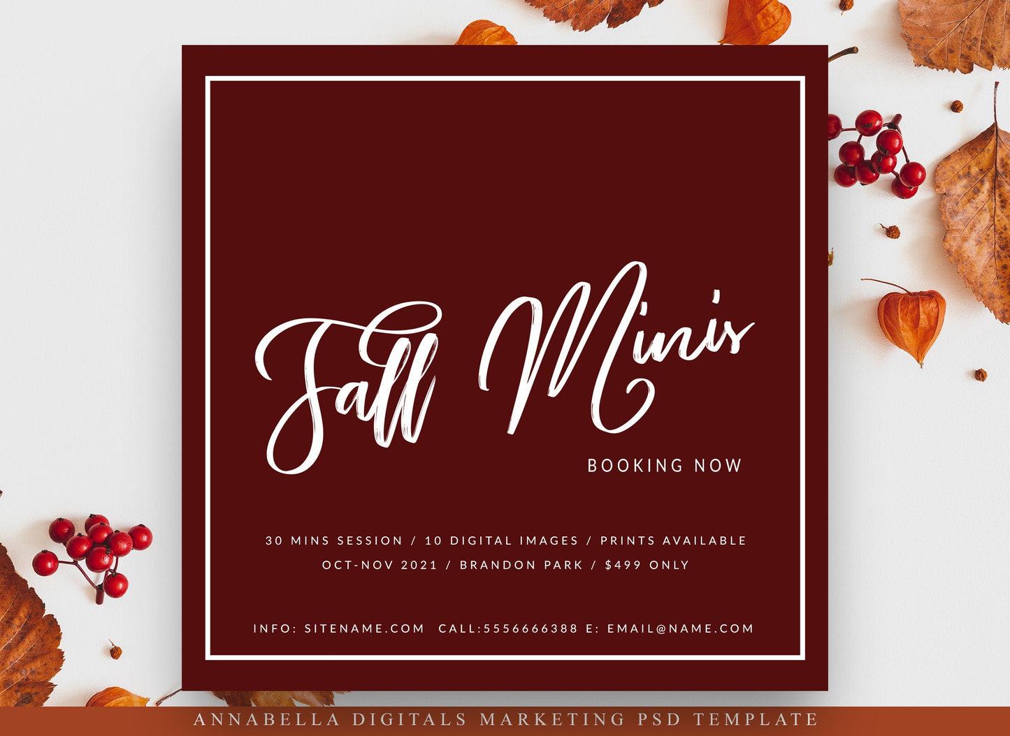 Fall Mini Session Template