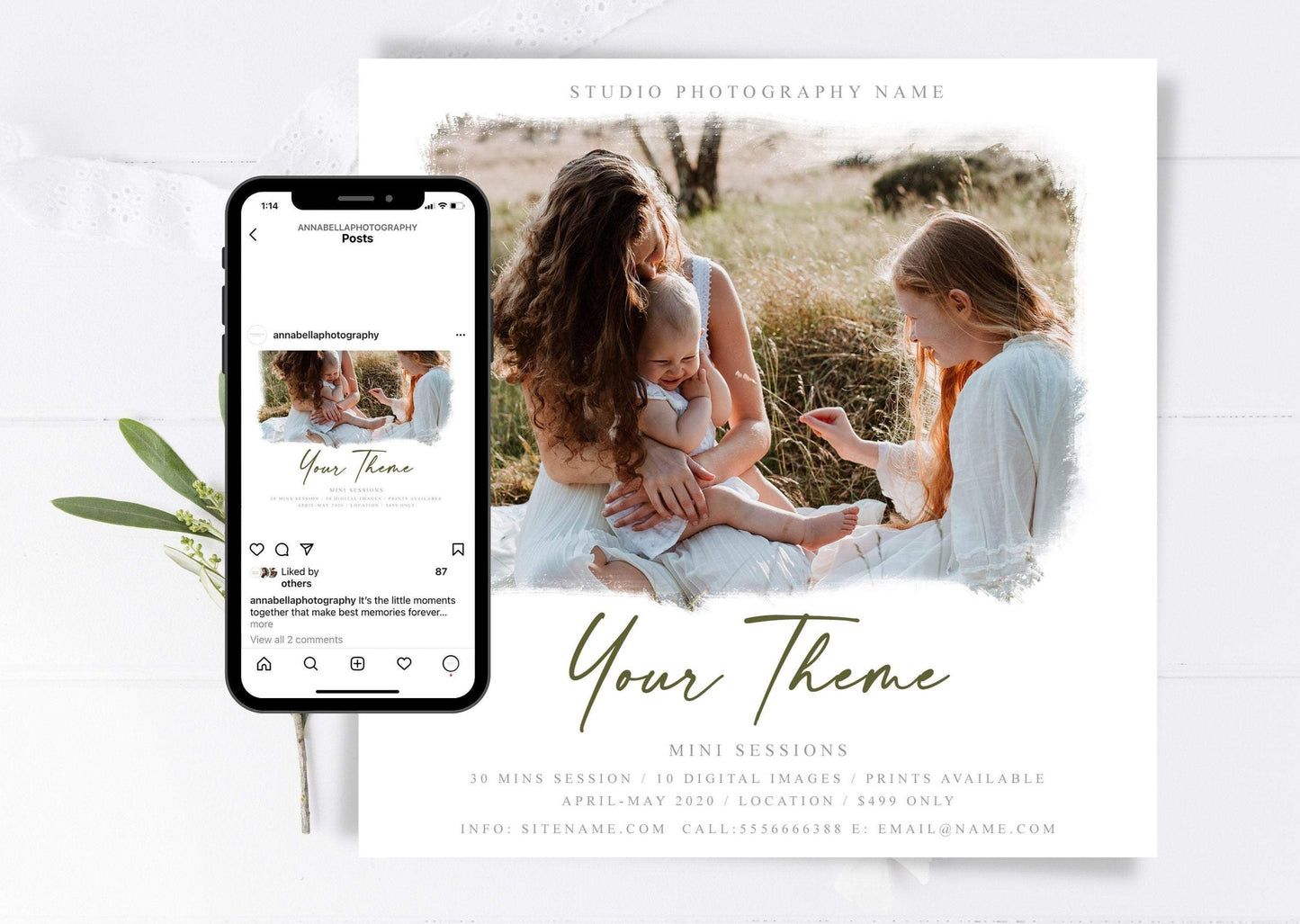 Mini Session Template