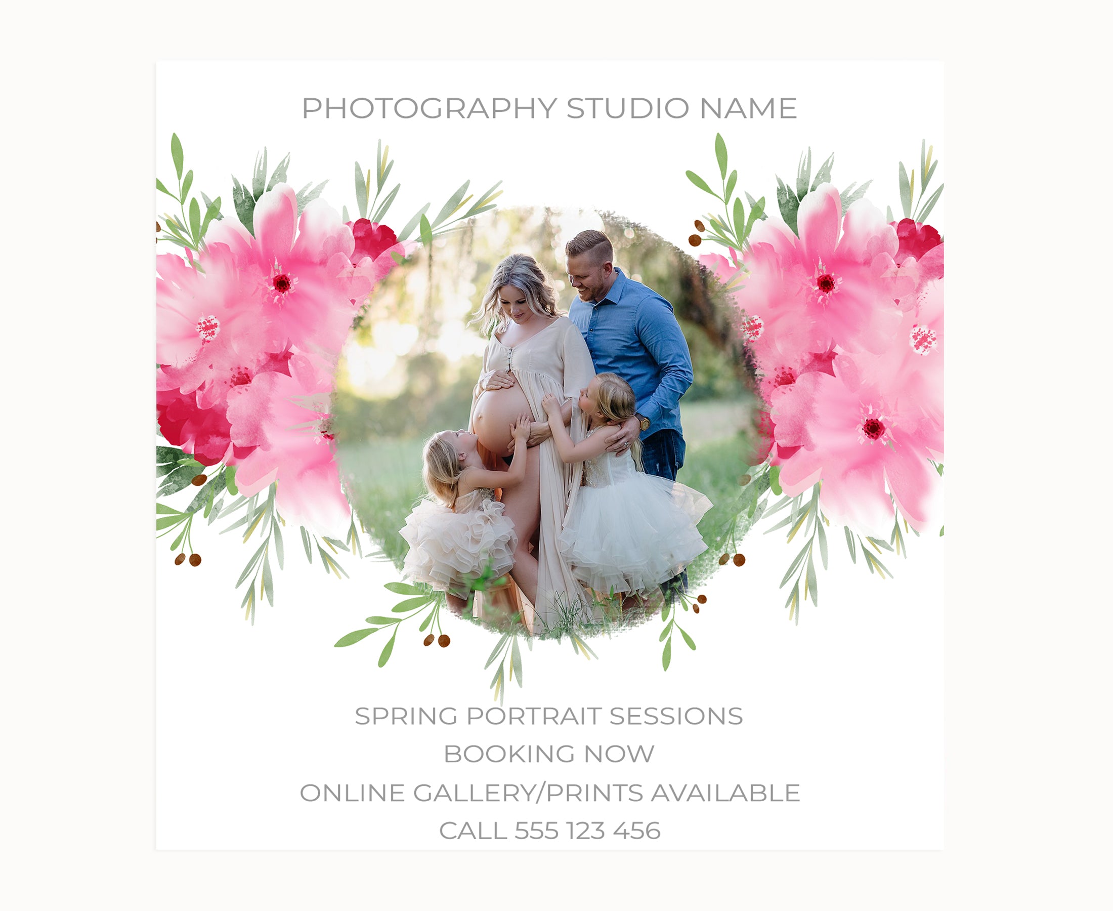 Spring Mini Session Free  Spring Photoshop Flyer for Photography