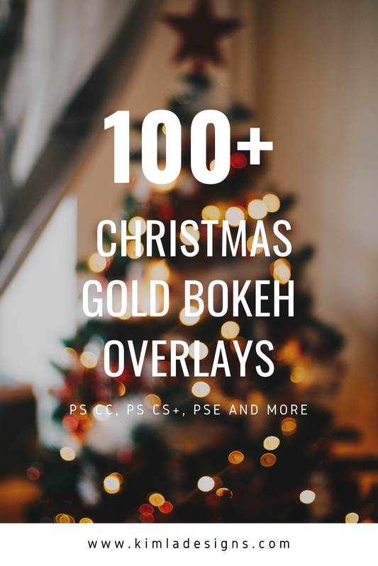 100+ Christmas Gold Bokeh Overlays