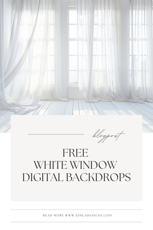 Freebie Friday - White Window Digital Backdrops