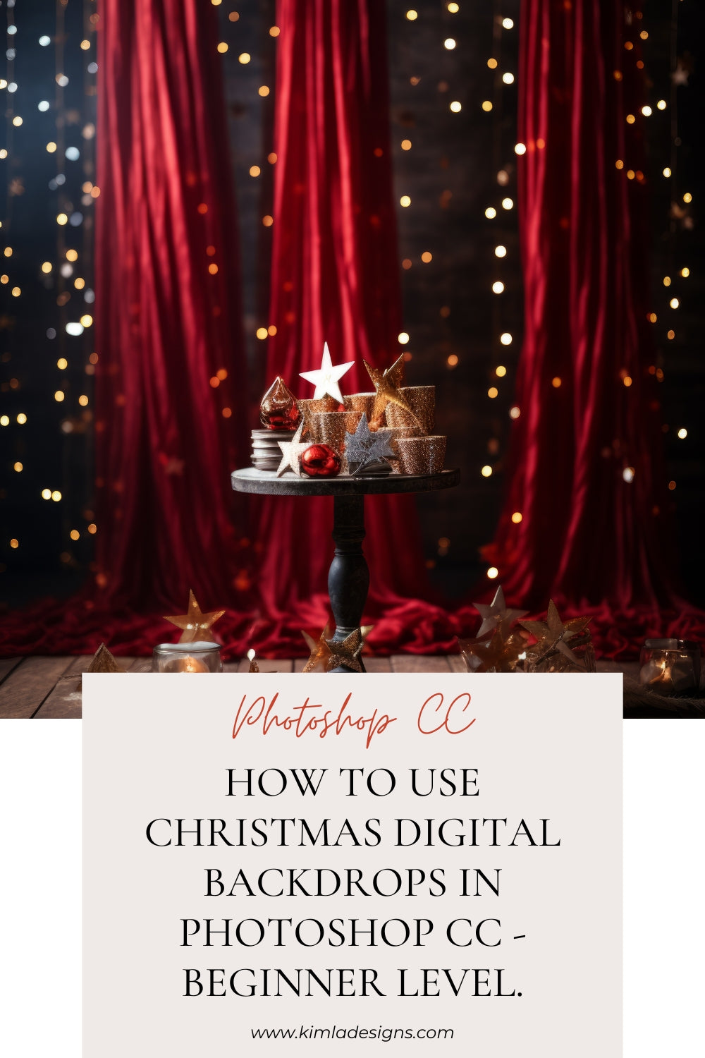 How to use Christmas Digital Backdrops in Photoshop CC - beginner level.