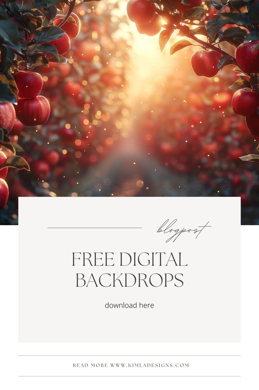 Freebie Friday - Free Summer Orchard Digital Backdrops for Photographers and Digital Artists.